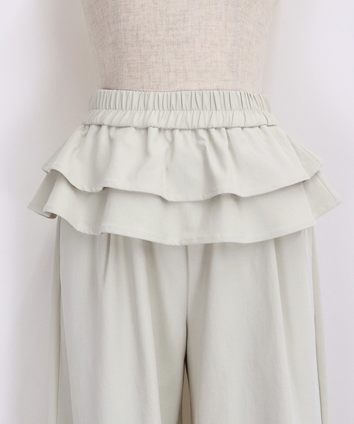 BLUEEAST（ブルーイースト）の「ウエストティアードフリルパンツ（その他パンツ・レディース・ブラック/ベージュ/ピンク・MEDIUM）」の22枚目の写真