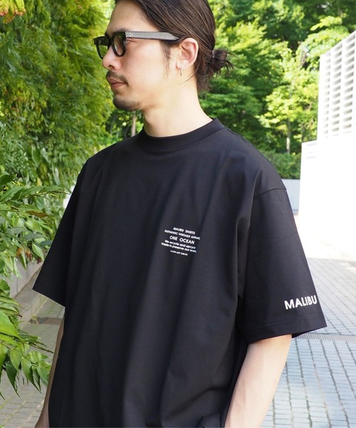 MALIBU SHIRTS(マリブシャツ)の「【別注】MALIBU SHIRTS / スリーブプリント Tシャツ(Tシャツ/カットソー・メンズ・ホワイト/ブラック・S/M/L/XL)」の7枚目の写真