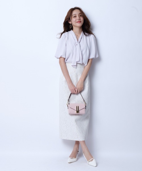 nanohana美品★JUSGLITTY★レースボンディングタイトスカート JUSGLITTY（ジャスグリッティー）の「レースボンディングタイト