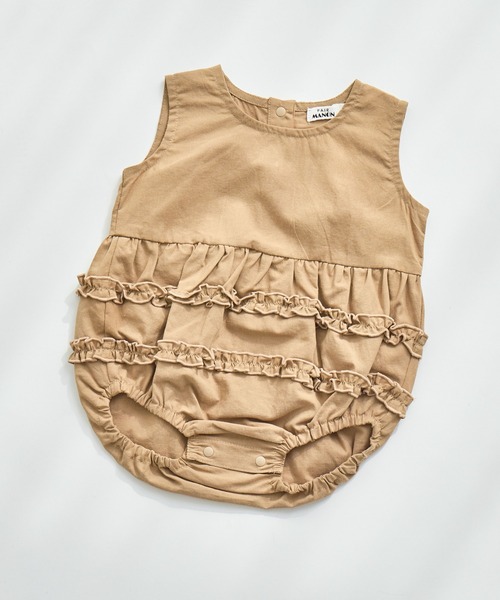 pairmanon（ペアマノン）の「【ベビー】メローフリル ノースリーブロンパース（ロンパース・キッズ・モカ/オレンジ系その他/アイボリー・70/80）」の13枚目の写真