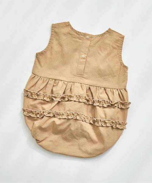 pairmanon（ペアマノン）の「【ベビー】メローフリル ノースリーブロンパース（ロンパース・キッズ・モカ/オレンジ系その他/アイボリー・70/80）」の12枚目の写真