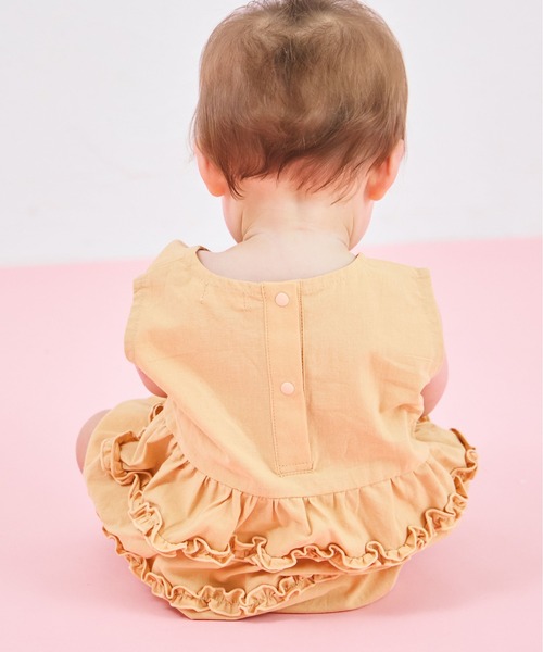 pairmanon（ペアマノン）の「【ベビー】メローフリル ノースリーブロンパース（ロンパース・キッズ・モカ/オレンジ系その他/アイボリー・70/80）」の8枚目の写真