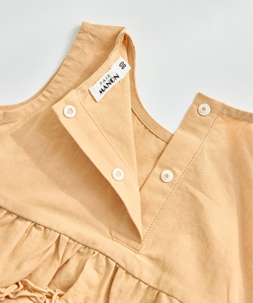 pairmanon（ペアマノン）の「【ベビー】メローフリル ノースリーブロンパース（ロンパース・キッズ・モカ/オレンジ系その他/アイボリー・70/80）」の7枚目の写真