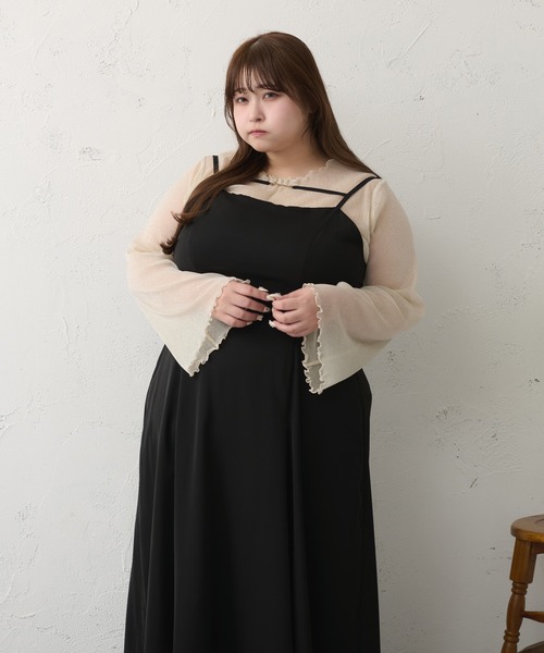 Louiosy(ルオシー)の「【大きいサイズ】メロウラメシアートップス(Tシャツ/カットソー・レディース・アイボリー/ブラック系その他/ブラック・3L/X-LARGE/4L)」の19枚目の写真