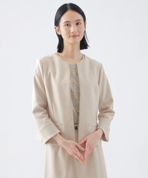 TRANS WORK（トランスワーク）の「【美シリーズ】【セットアップ対応】【吸水速乾】【接触冷感】【防しわ】【ウォッシャブル】エバレットクロスノーカラージャケット（ノーカラージャケット）」