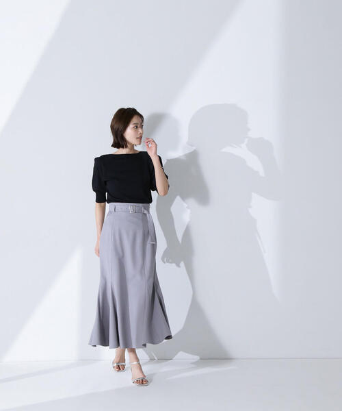 NATURAL BEAUTY BASIC(ナチュラルビューティーベーシック)の「◇ベルテッドマーメイドスカート(スカート・レディース・グレー/ベージュ/ネイビー・SMALL/MEDIUM/P/S)」の14枚目の写真