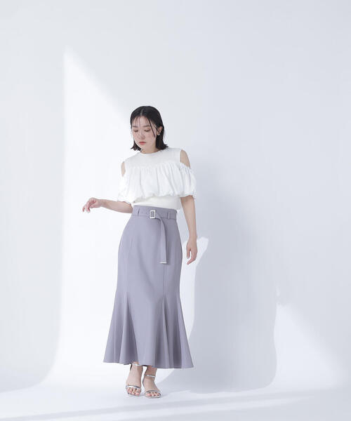 NATURAL BEAUTY BASIC(ナチュラルビューティーベーシック)の「◇ベルテッドマーメイドスカート(スカート・レディース・グレー/ベージュ/ネイビー・SMALL/MEDIUM/P/S)」の15枚目の写真