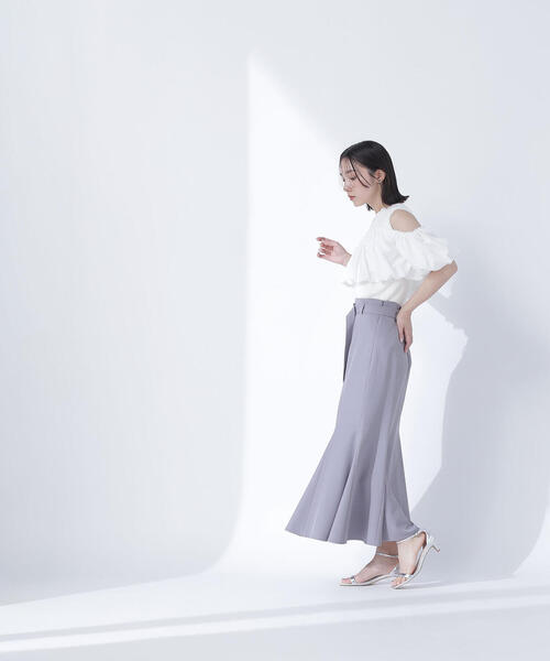 NATURAL BEAUTY BASIC(ナチュラルビューティーベーシック)の「◇ベルテッドマーメイドスカート(スカート・レディース・グレー/ベージュ/ネイビー・SMALL/MEDIUM/P/S)」の16枚目の写真