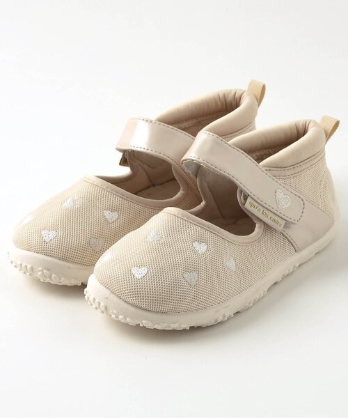 apres les cours（アプレレクール）の「ハート刺繍水抜きサンダル（サンダル・キッズ・ピンク/キナリ・19/18/17/16/15 /14）」の11枚目の写真