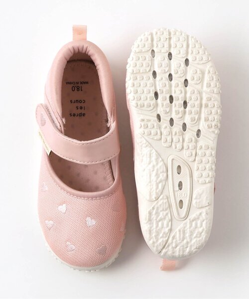 apres les cours（アプレレクール）の「ハート刺繍水抜きサンダル（サンダル・キッズ・ピンク/キナリ・19/18/17/16/15 /14）」の12枚目の写真