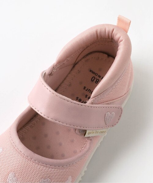 apres les cours（アプレレクール）の「ハート刺繍水抜きサンダル（サンダル・キッズ・ピンク/キナリ・19/18/17/16/15 /14）」の16枚目の写真