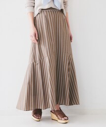 UNTITLED | 【後ろウエストゴム/マーメイド】ストライプフレアスカート(スカート)