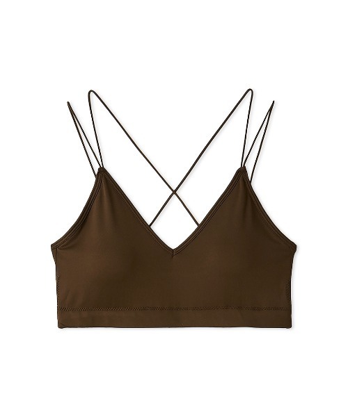 Mila Owen（ミラオーウェン）の「バッククロスデザインブラトップ（キャミソール・レディース・ブラック/ブラウン/ホワイト・FREE）」の3枚目の写真