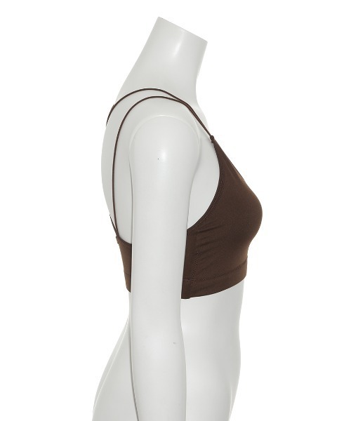 Mila Owen（ミラオーウェン）の「バッククロスデザインブラトップ（キャミソール・レディース・ブラック/ブラウン/ホワイト・FREE）」の6枚目の写真