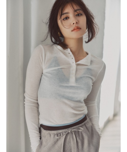 Mila Owen（ミラオーウェン）の「バッククロスデザインブラトップ（キャミソール・レディース・ブラック/ブラウン/ホワイト・FREE）」の10枚目の写真