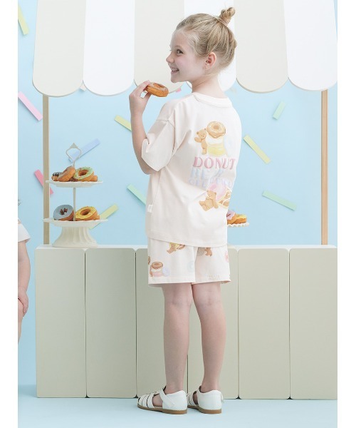 すぐ届く【gelato pique】ルームウェア セット ドーナツベア 楽天市場】ジェラートピケ gelato pique ドーナツベア柄ワン