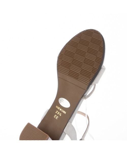 Riz raffinee（リズラフィーネ）の「ラインストーン付サンダル（サンダル・レディース・シルバー/ベージュ系その他7/ブラック系その他3・24cm/23cm/24.5cm/23.5cm/22.5cm）」の10枚目の写真