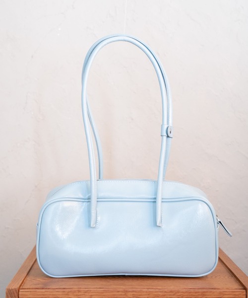 Nu(ニュー)の「【Nu】リボンハンドバッグ(ショルダーバッグ・レディース・サックスブルー/ブラック/ピンク・ONE SIZE)」の14枚目の写真