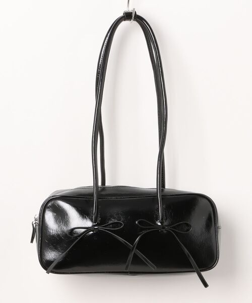 Nu(ニュー)の「【Nu】リボンハンドバッグ(ショルダーバッグ・レディース・サックスブルー/ブラック/ピンク・ONE SIZE)」の12枚目の写真