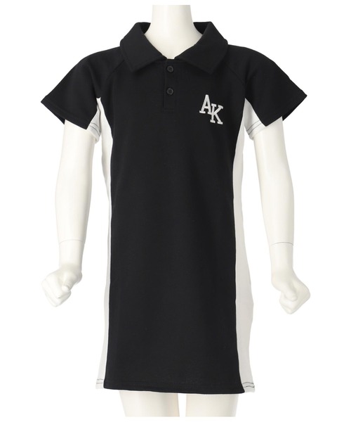 ANAP kids(アナップキッズ)の「ミニ裏毛サイド切替ポロ衿ワンピース(ワンピース・キッズ・ブラック/ラベンダー・110cm/120cm/130cm)」の22枚目の写真
