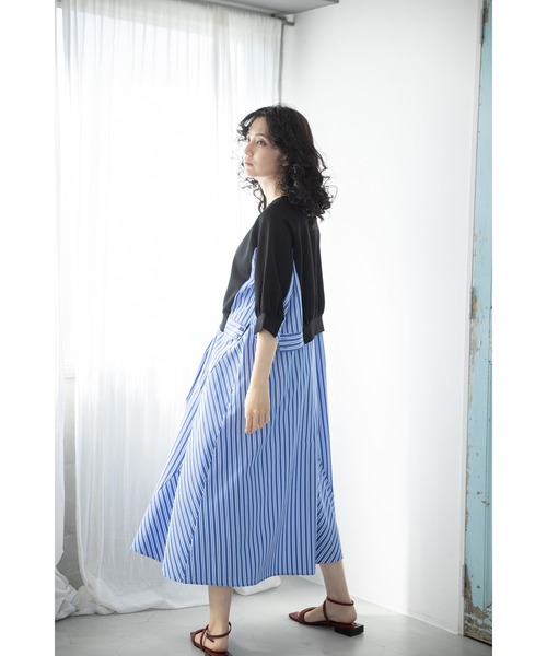 OSMOSIS（オズモーシス）の「ストライプ切替ワンピース（ワンピース・レディース・ブラック/アッシュグレー/ネイビー・ONE SIZE）」の11枚目の写真