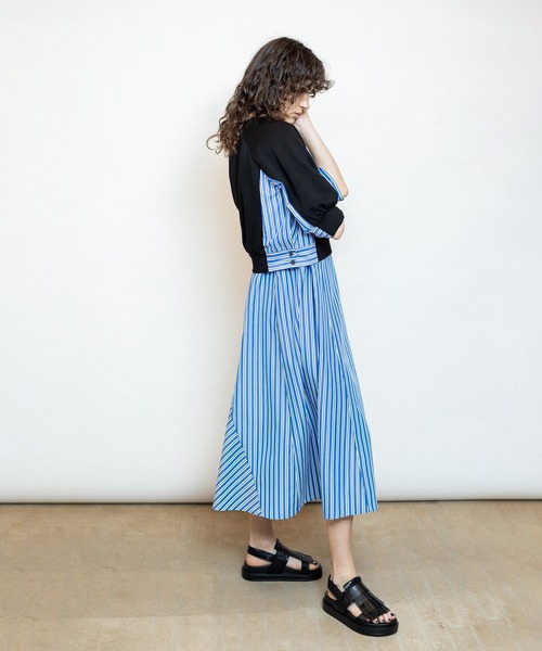 OSMOSIS（オズモーシス）の「ストライプ切替ワンピース（ワンピース・レディース・ブラック/アッシュグレー/ネイビー・ONE SIZE）」の17枚目の写真