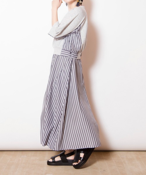 OSMOSIS（オズモーシス）の「ストライプ切替ワンピース（ワンピース・レディース・ブラック/アッシュグレー/ネイビー・ONE SIZE）」の20枚目の写真