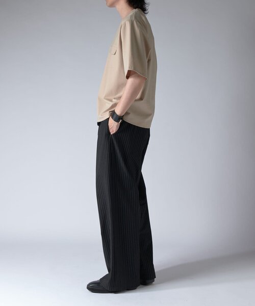 Lui's(ルイス)の「ノウルポケットT(Tシャツ/カットソー・メンズ・ベージュ/ホワイト/ブラック・S/M)」の4枚目の写真