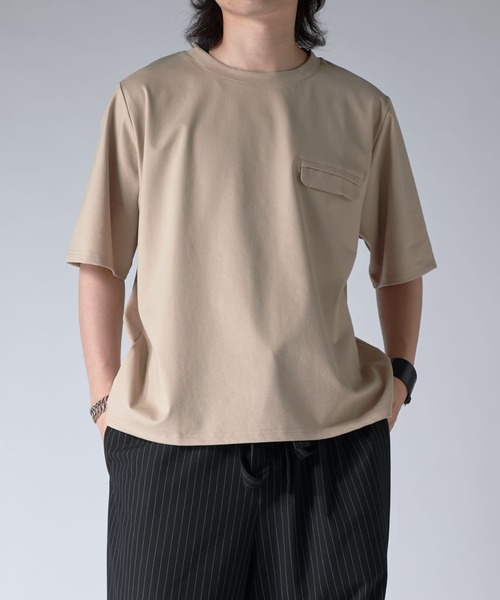 Lui's(ルイス)の「ノウルポケットT(Tシャツ/カットソー・メンズ・ベージュ/ホワイト/ブラック・S/M)」の3枚目の写真