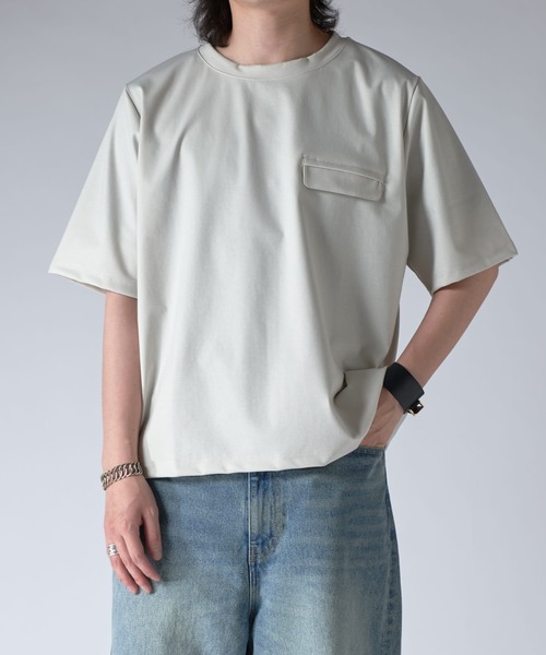 Lui's(ルイス)の「ノウルポケットT(Tシャツ/カットソー・メンズ・ベージュ/ホワイト/ブラック・S/M)」の1枚目の写真