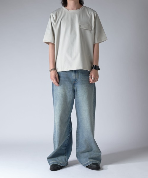 Lui's(ルイス)の「ノウルポケットT(Tシャツ/カットソー・メンズ・ベージュ/ホワイト/ブラック・S/M)」の9枚目の写真