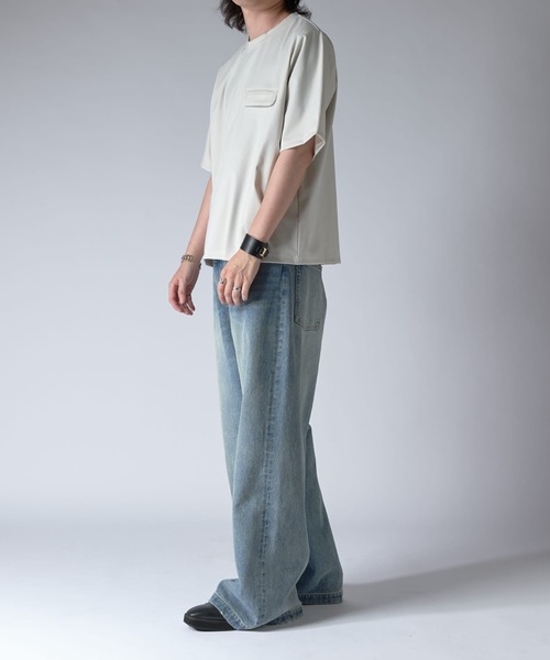 Lui's(ルイス)の「ノウルポケットT(Tシャツ/カットソー・メンズ・ベージュ/ホワイト/ブラック・S/M)」の10枚目の写真