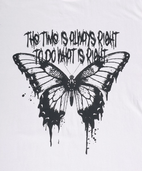 SITRY(シトリー)の「Darkness Butterfly Design T-Shirt/バタフライ ネックレス付き 半袖Tシャツ レディース メンズ(Tシャツ/カットソー・メンズ・ブラック/ホワイト・M/L)」の9枚目の写真