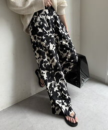 DouDou | 【WEB限定】フラワープリントワイドパンツ(その他パンツ)