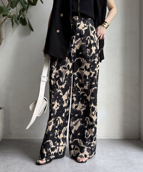 DouDou（ドゥドゥ）の「【WEB限定】フラワープリントワイドパンツ（その他パンツ・レディース・ベージュ/アイボリー・FREE）」の18枚目の写真