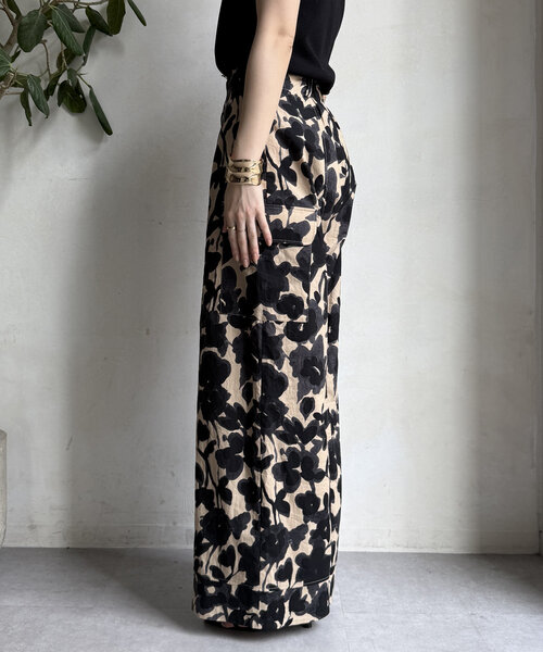 DouDou（ドゥドゥ）の「【WEB限定】フラワープリントワイドパンツ（その他パンツ・レディース・ベージュ/アイボリー・FREE）」の22枚目の写真