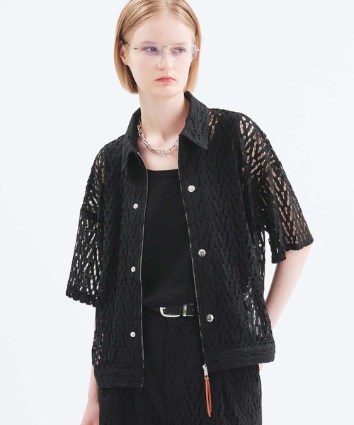 selle glant（セレグランテ）の「CORDLESS ZIP-UP SHIRT JACKET/コードレースジップアップシャツジャケット（シャツ/ブラウス・メンズ・ネイビー/オフホワイト/ブラック・LARGE/SMALL/MEDIUM）」の13枚目の写真