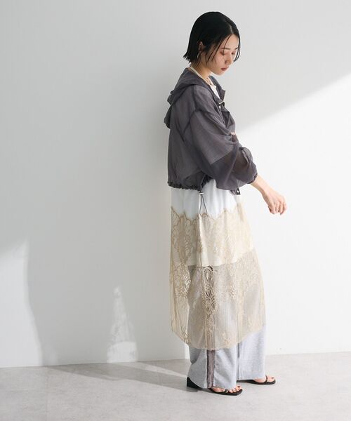 ELENCARE DUE（エレンカーレデュエ）の「・ELENCARE DUE シアーマウンテンパーカー（マウンテンパーカー・レディース・グリーン/チャコールグレー/オフホワイト/ブラック・FREE）」の7枚目の写真