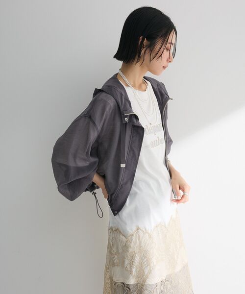 ELENCARE DUE（エレンカーレデュエ）の「・ELENCARE DUE シアーマウンテンパーカー（マウンテンパーカー・レディース・グリーン/チャコールグレー/オフホワイト/ブラック・FREE）」の10枚目の写真