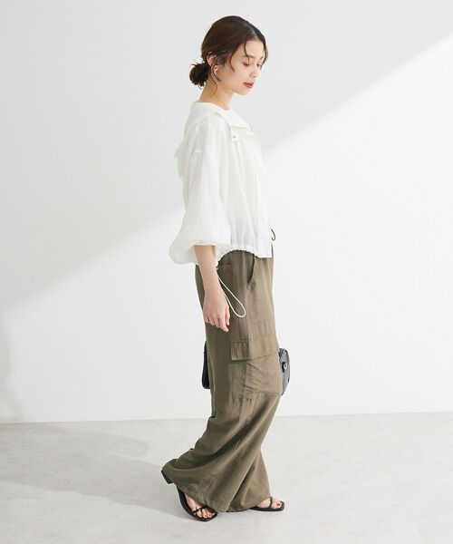 ELENCARE DUE（エレンカーレデュエ）の「・ELENCARE DUE シアーマウンテンパーカー（マウンテンパーカー・レディース・グリーン/チャコールグレー/オフホワイト/ブラック・FREE）」の12枚目の写真