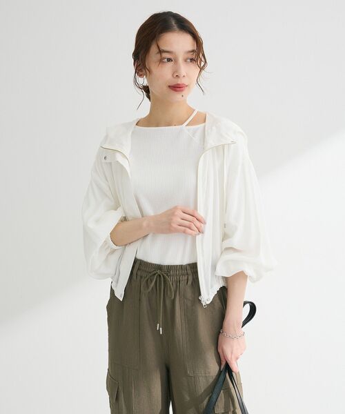 ELENCARE DUE（エレンカーレデュエ）の「・ELENCARE DUE シアーマウンテンパーカー（マウンテンパーカー・レディース・グリーン/チャコールグレー/オフホワイト/ブラック・FREE）」の14枚目の写真