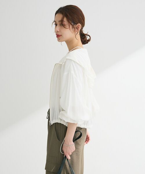 ELENCARE DUE（エレンカーレデュエ）の「・ELENCARE DUE シアーマウンテンパーカー（マウンテンパーカー・レディース・グリーン/チャコールグレー/オフホワイト/ブラック・FREE）」の15枚目の写真