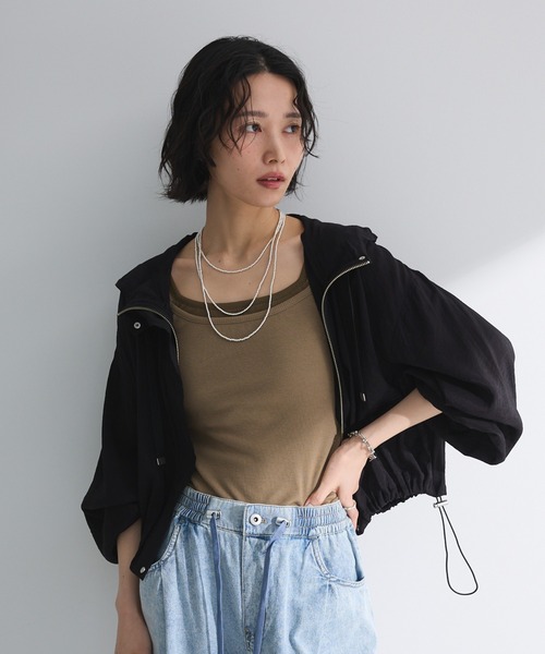 ELENCARE DUE（エレンカーレデュエ）の「・ELENCARE DUE シアーマウンテンパーカー（マウンテンパーカー・レディース・グリーン/チャコールグレー/オフホワイト/ブラック・FREE）」の3枚目の写真