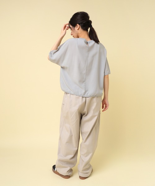 RNA-N（アールエヌエーエヌ）の「B2888 リブコンビヘムカーブプルオーバー（Tシャツ/カットソー・レディース・グレー/ブラック/グリーン・FREE）」の14枚目の写真
