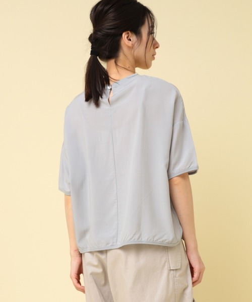 RNA-N（アールエヌエーエヌ）の「B2888 リブコンビヘムカーブプルオーバー（Tシャツ/カットソー・レディース・グレー/ブラック/グリーン・FREE）」の7枚目の写真
