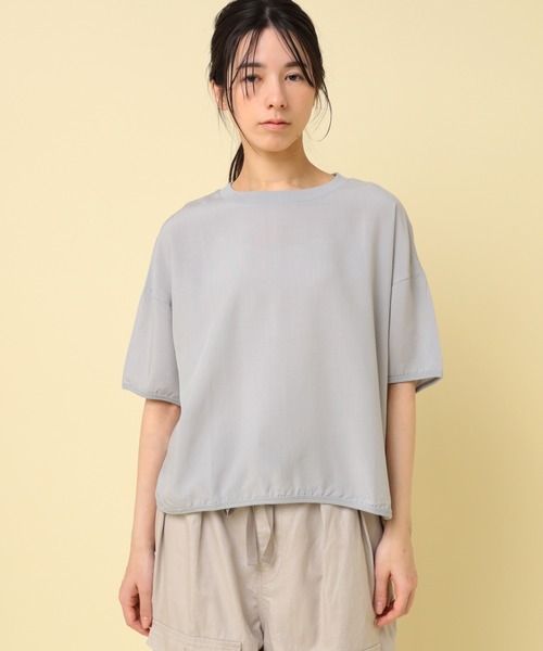 RNA-N（アールエヌエーエヌ）の「B2888 リブコンビヘムカーブプルオーバー（Tシャツ/カットソー・レディース・グレー/ブラック/グリーン・FREE）」の22枚目の写真