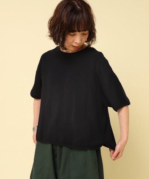RNA-N（アールエヌエーエヌ）の「B2888 リブコンビヘムカーブプルオーバー（Tシャツ/カットソー・レディース・グレー/ブラック/グリーン・FREE）」の21枚目の写真
