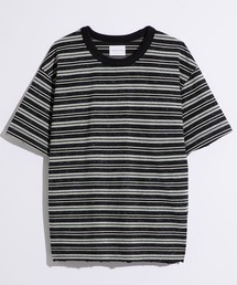 【WEARSTAND/ウェアスタンド】Multi Border Damage T-Shirt / マルチボーダー ダメージTシャツ / ビンテージ加工 / レギュラーフィット