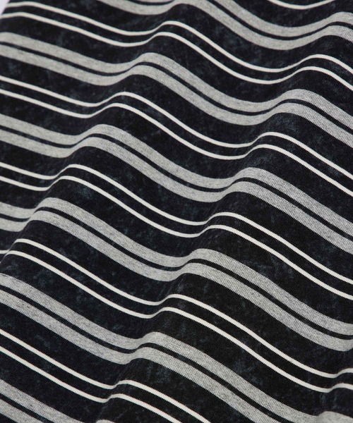 WEARSTAND（ウェアスタンド）の「【WEARSTAND/ウェアスタンド】Multi Border Damage T-Shirt  / マルチボーダー ダメージTシャツ / ビンテージ加工 / レギュラーフィット（Tシャツ/カットソー・メンズ・アイボリー/ブラック・MEDIUM/LARGE/X-LARGE）」の10枚目の写真