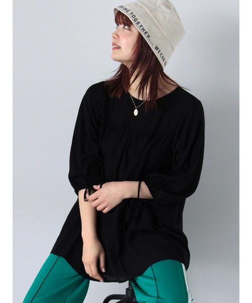 ehka sopo（エヘカソポ）の「ドロストチュニック（チュニック・レディース・オフホワイト/グリーン/ブラック・F）」の18枚目の写真